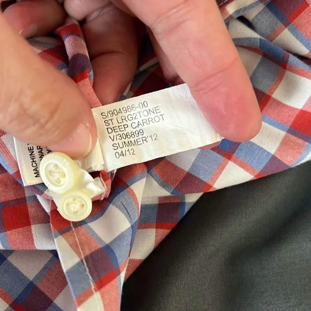 Banana Republic Soft Wash Plaid Shirt Size XL